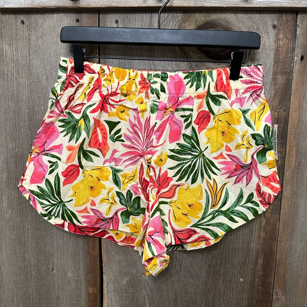 Old Navy Poplin Boxer Pajama Shorts in Multi Floral Size Small Women’s